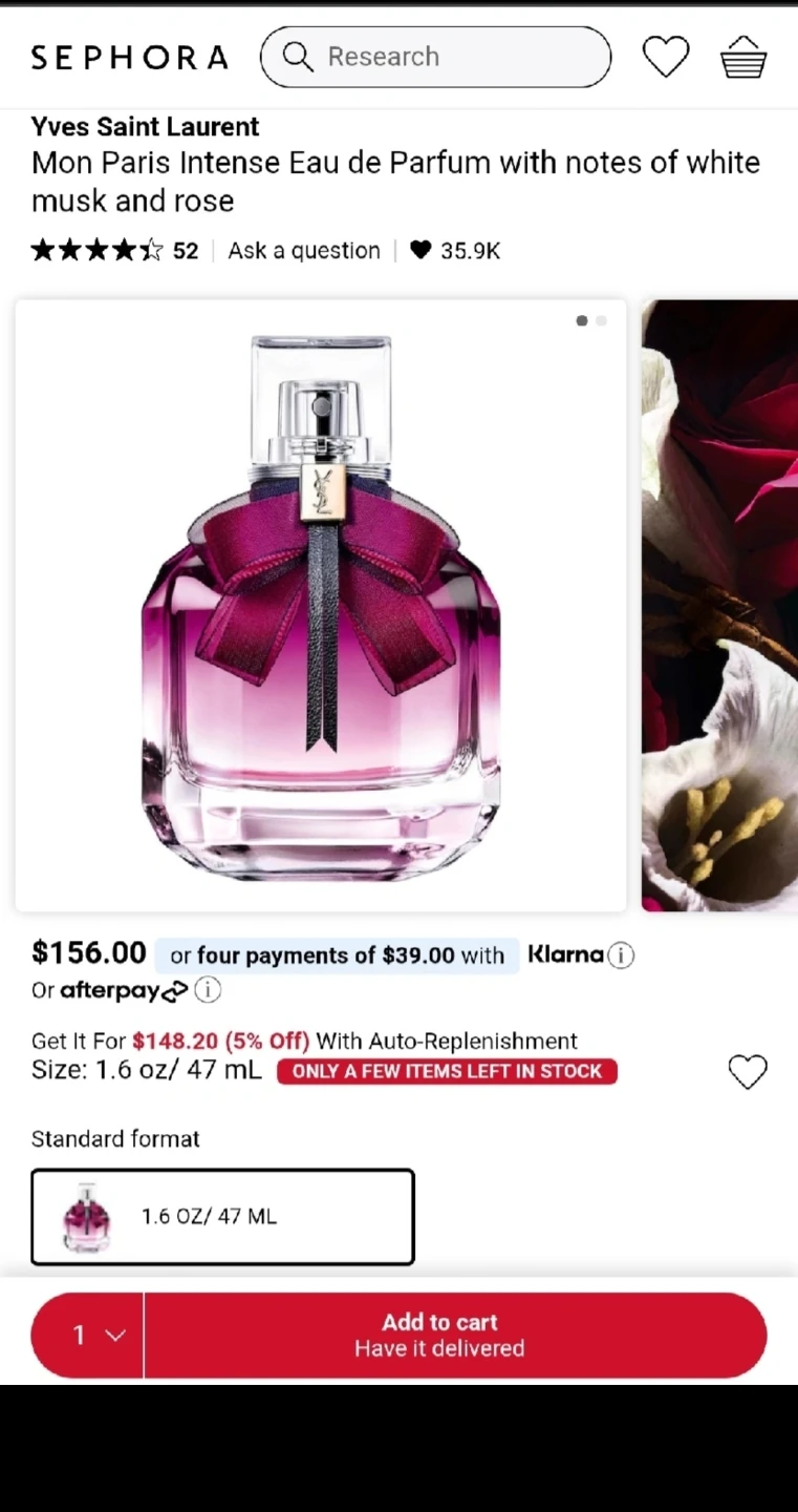 (Retail $156)Yves Saint Laurent Mon Paris Intense Eau de Parfum - photo 3