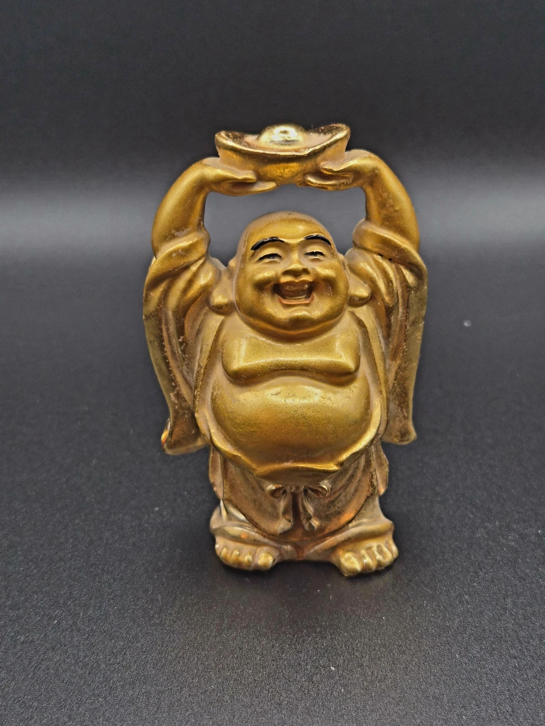 🏆 Miniature Gold Laughing Buddha Statues - photo 4