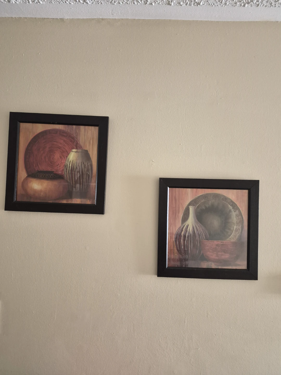 Set of 2 Framed Still Life Vases and Bowls Art Prints