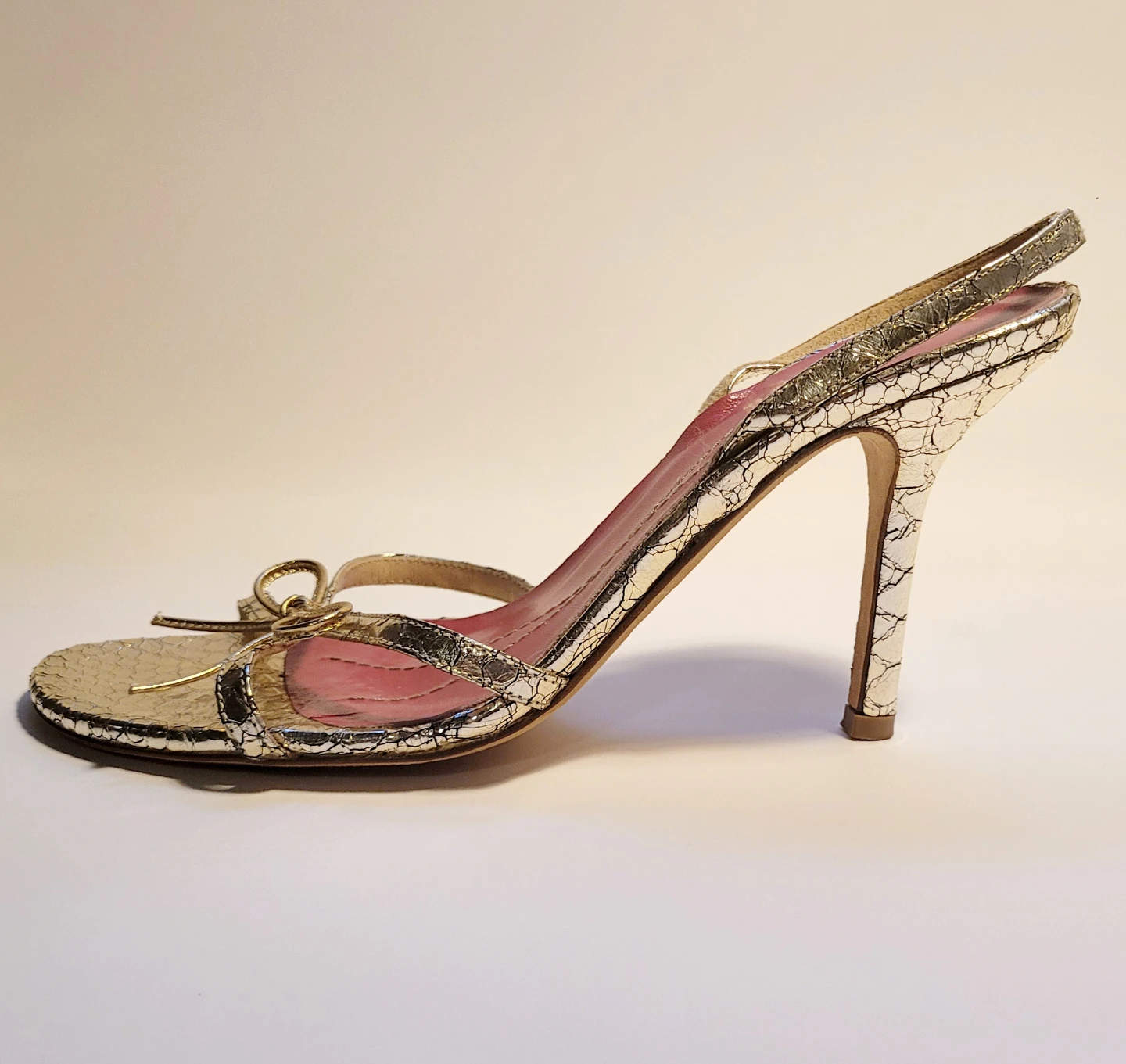Kate Spade Gold Slingback Heels Size 7.5