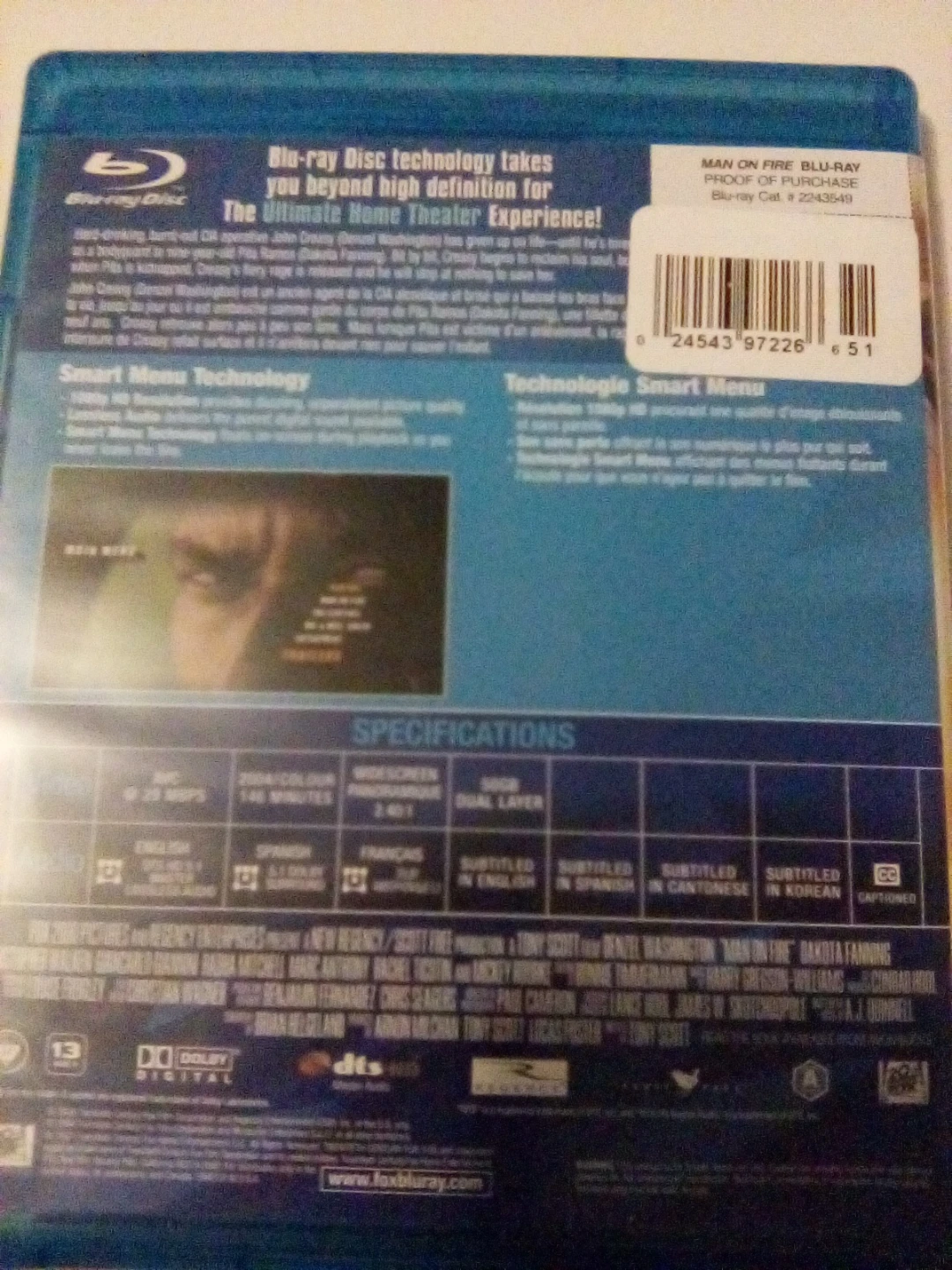 Man on Fire Blu-Ray - photo 2