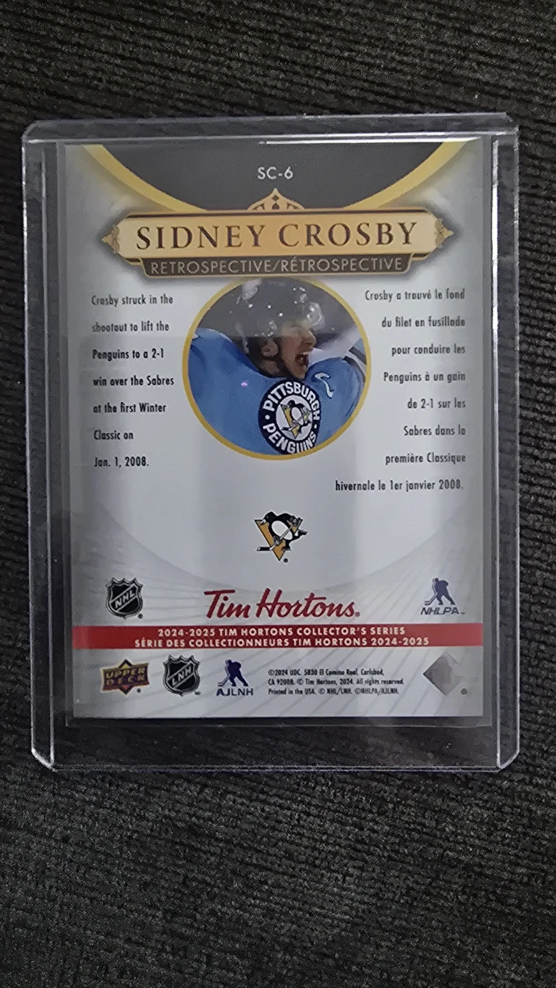 Sidney Crosby Retrospective Hockey Card - photo 2