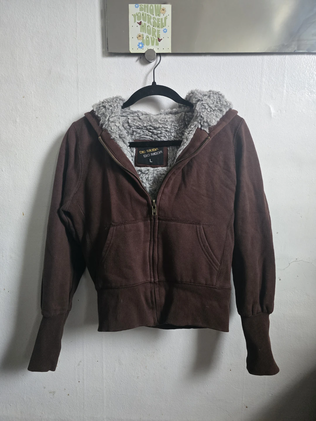 Zip-Up Hoodie with Faux Fur Lining - photo 2