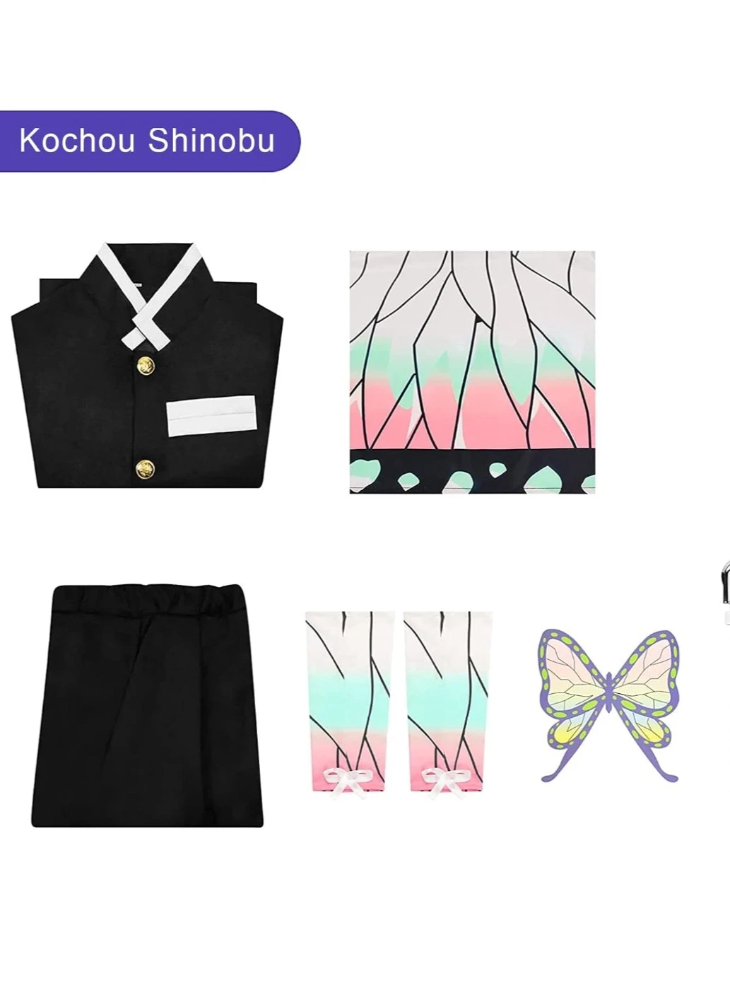 Demon Slayer Kochou Shinobu Cosplay Costume for Kids