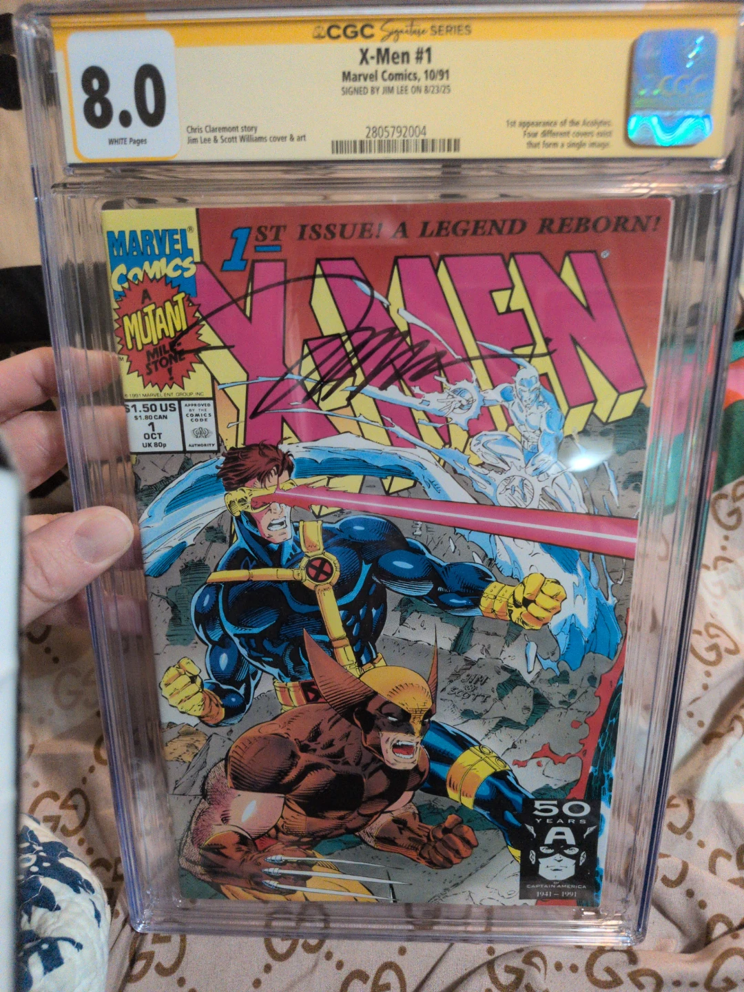 CGC Graded Marvel Comics X-Men #1 (10/91) Signed by Jim Lee