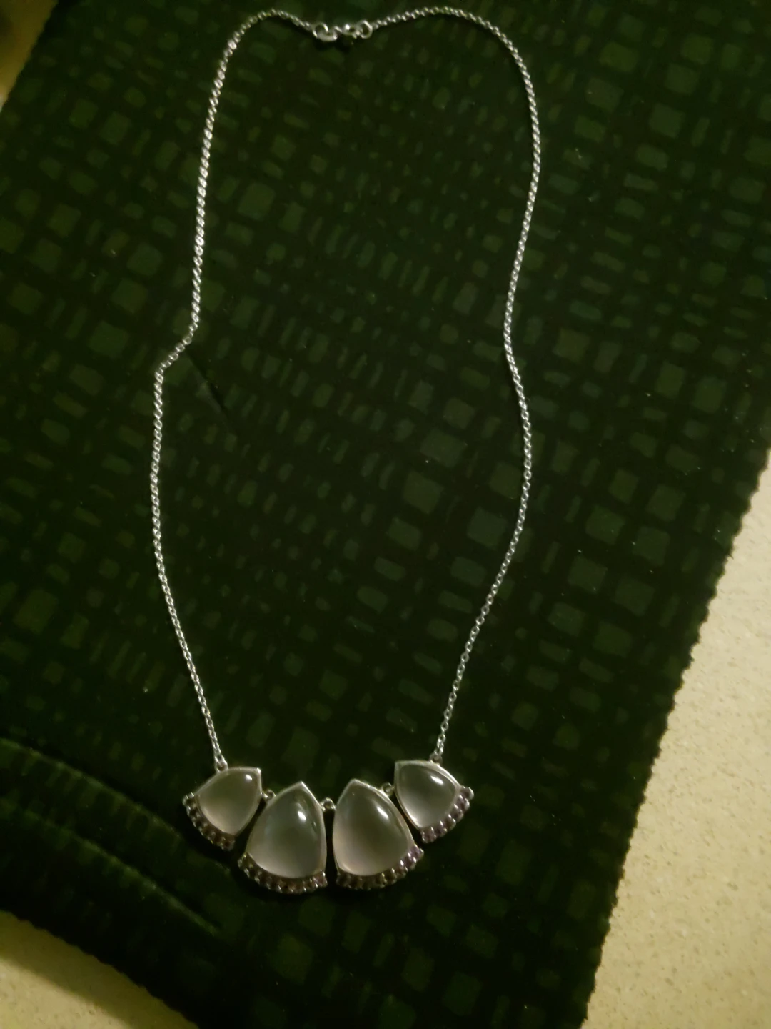 Silver 925Necklace Rose quartz pendant