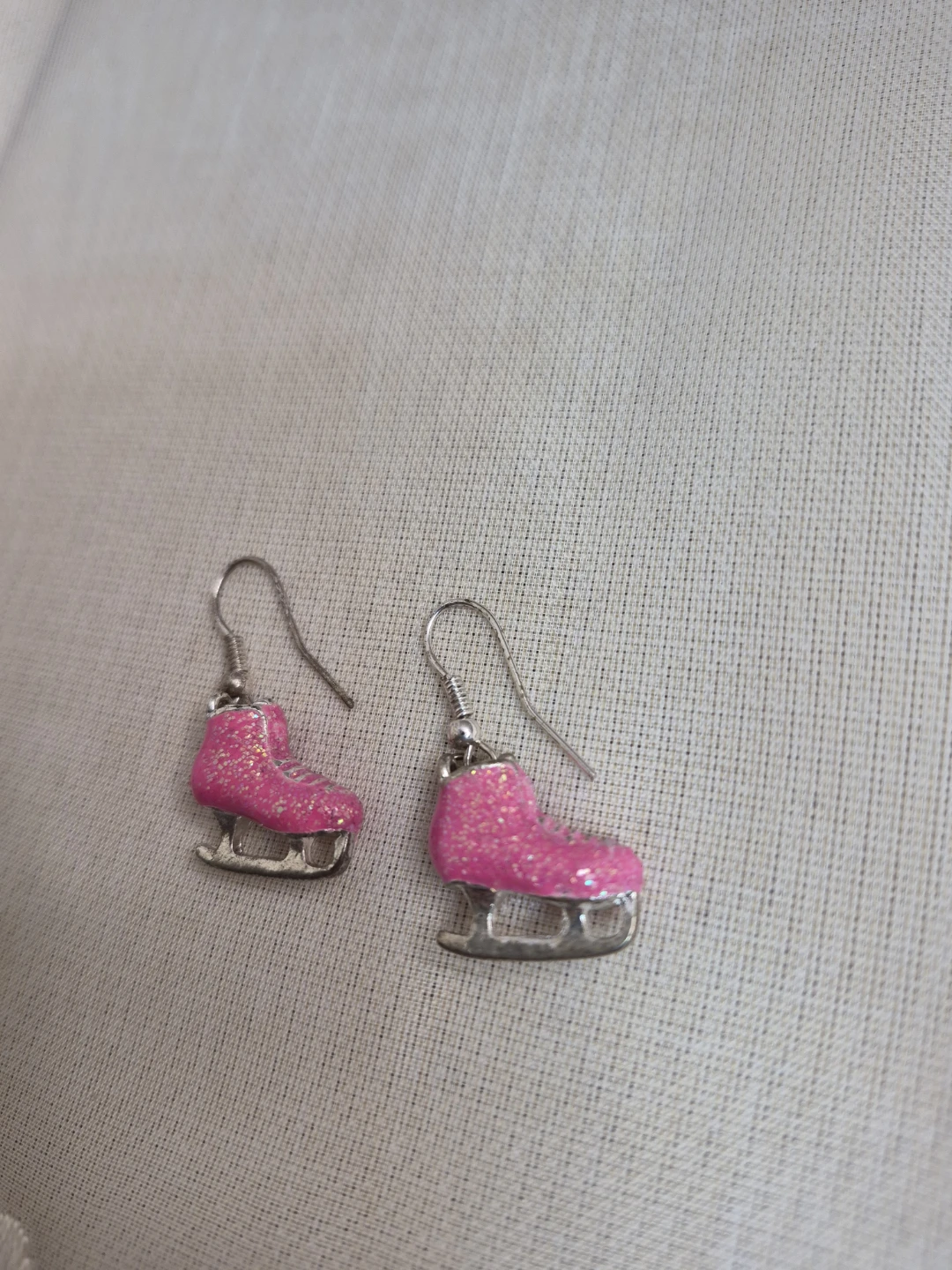 So Cute Pink Figure Skates Fashion Earring