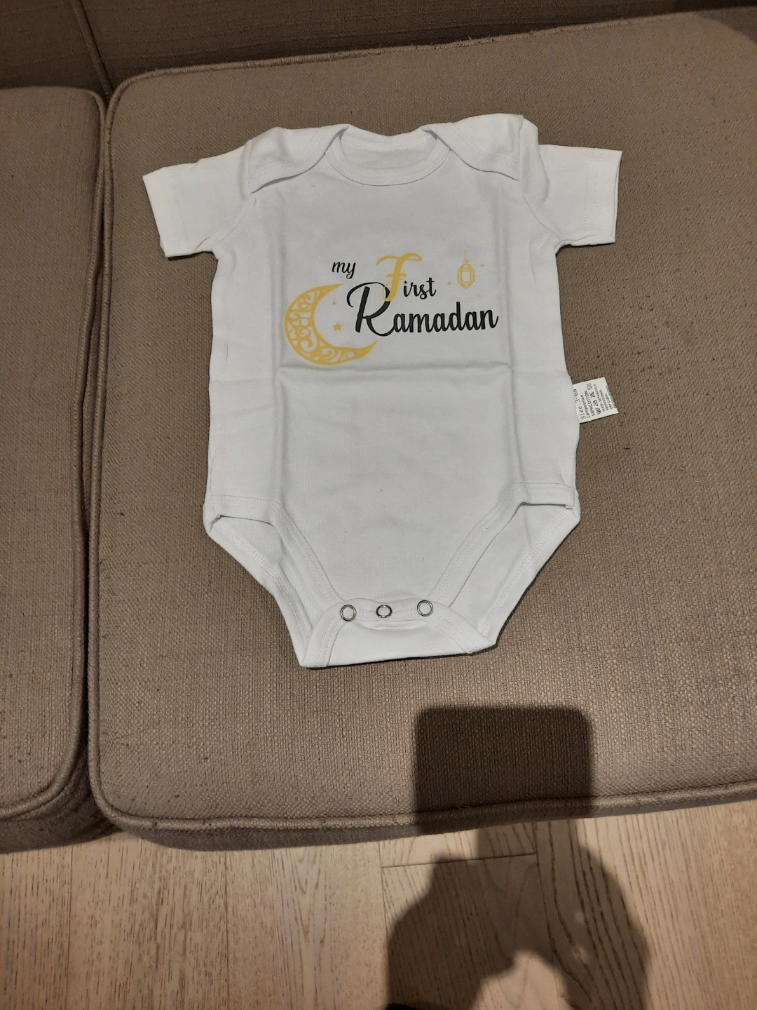 Baby Onesie "My First Ramadan" - White & Pink (3-6 Months) - photo 3