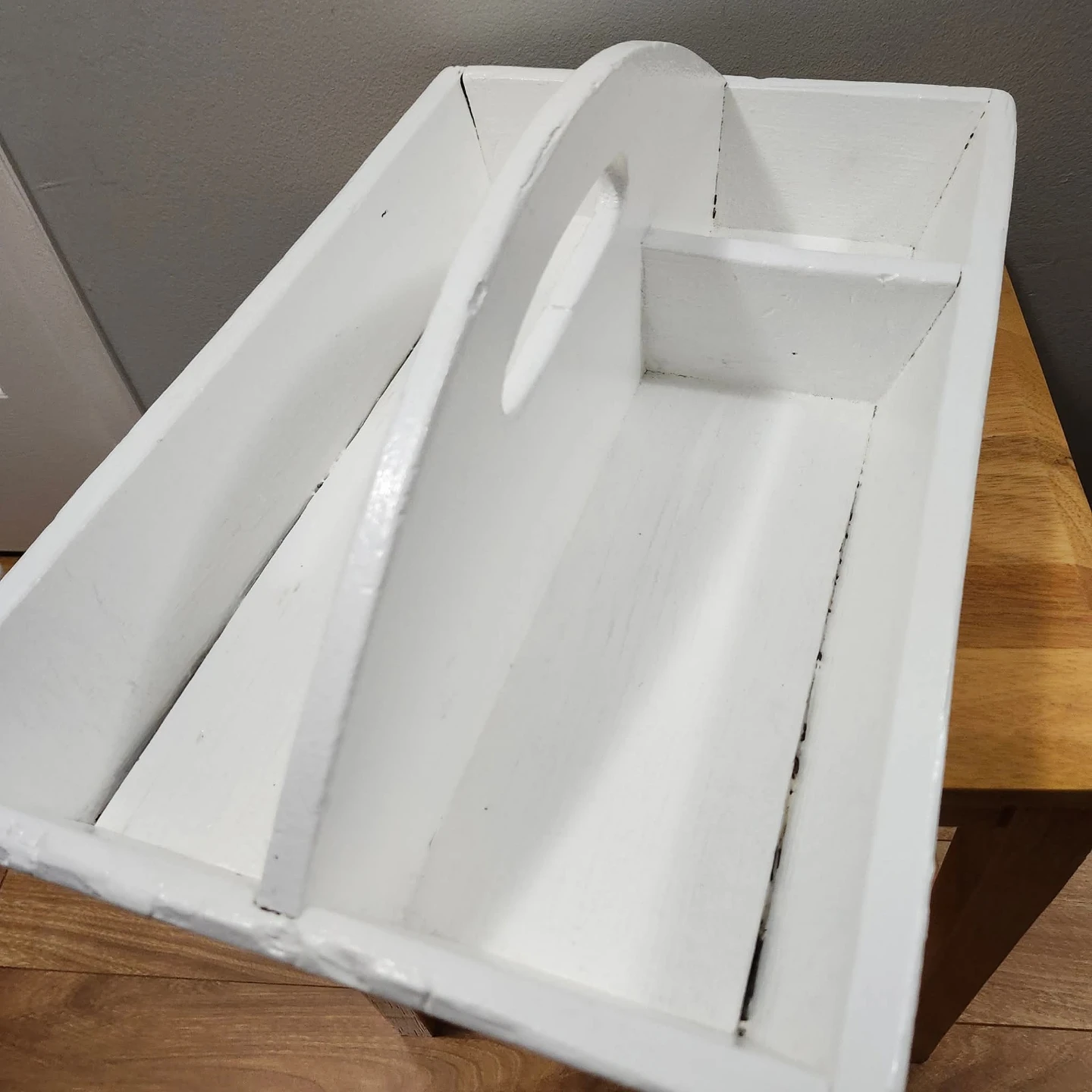 🏆Rustic Old Wood Tray painted White 🤍 - photo 4