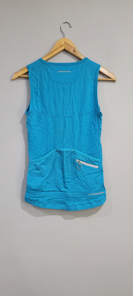 Icebreaker GT Woman's Merino Sleeveless Zip Top - Blue - Size S - photo 2