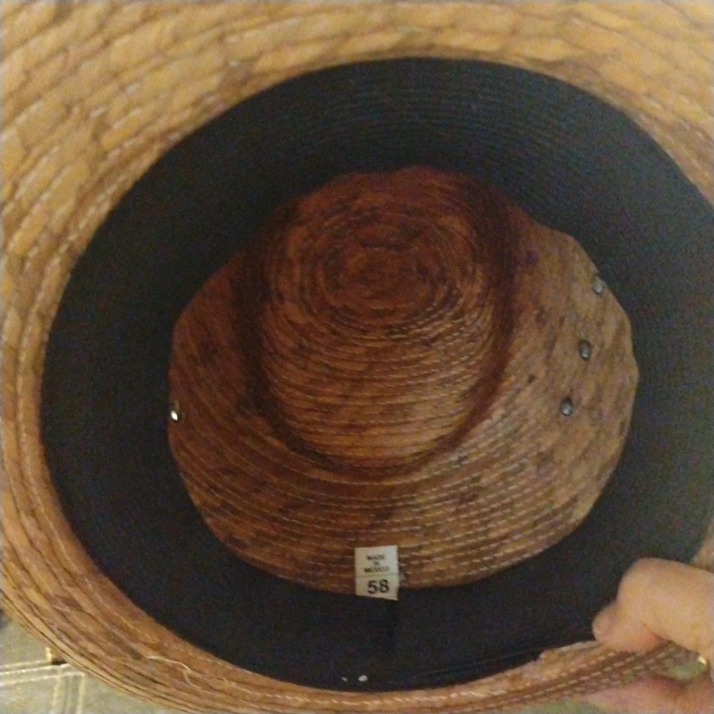 Straw Fedora Hat Size 58  (Mexico) - photo 2