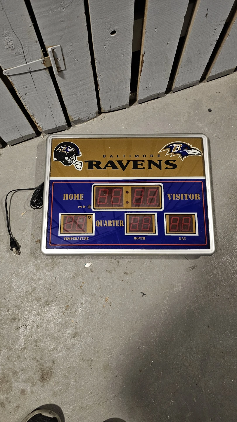 Baltimore Ravens NFL Scoreboard Clock Display