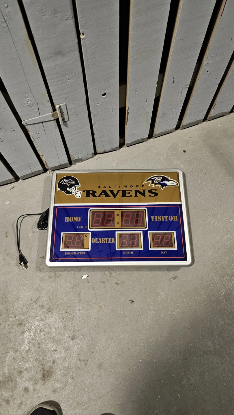 Baltimore Ravens NFL Scoreboard Clock Display - photo 2