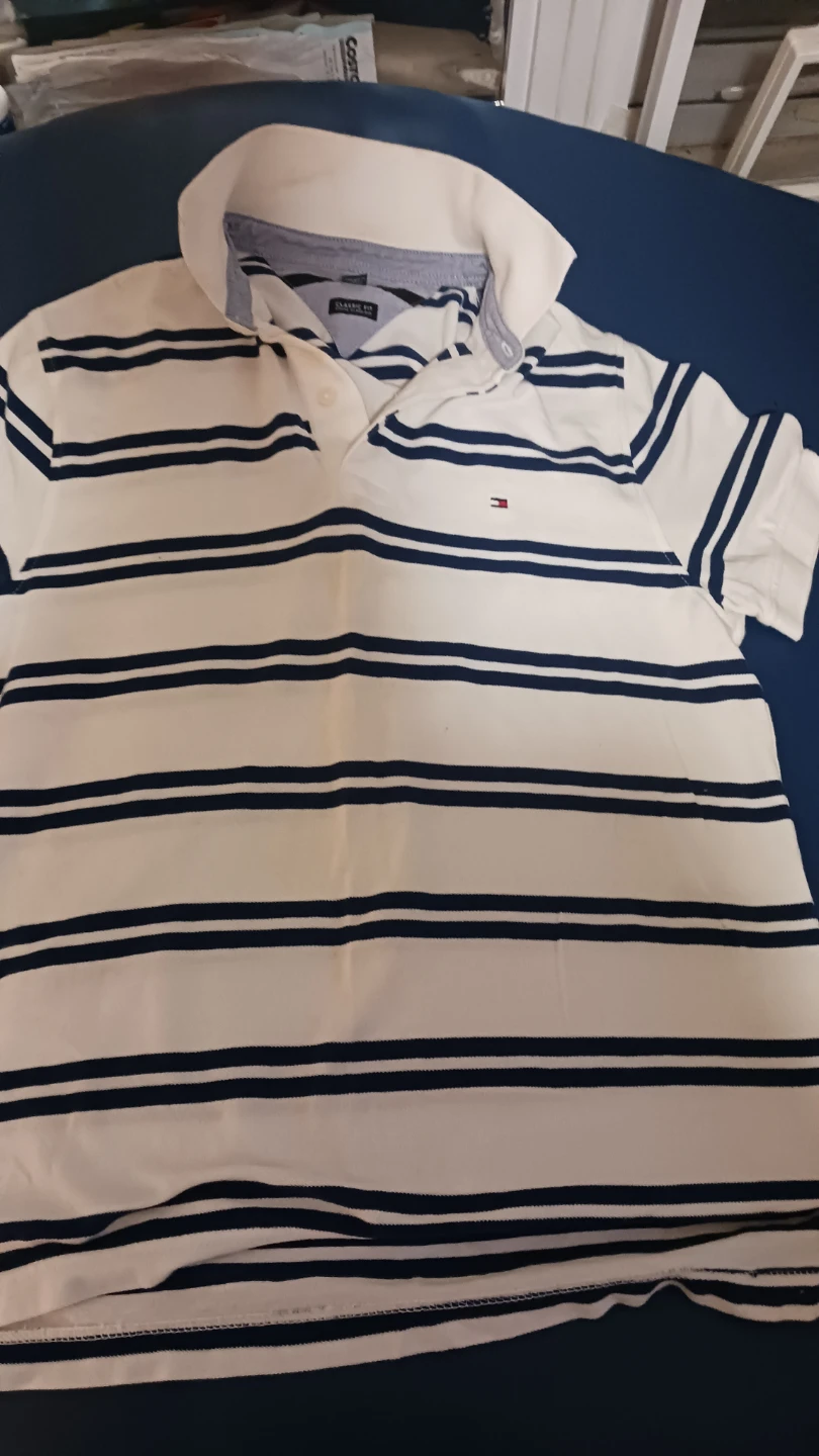 Tommy Hilfiger Classic Fit Striped Polo Shirt - Size S/P