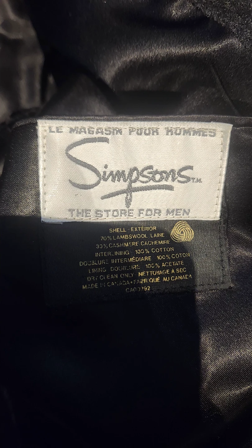 Simpsons Men's Virgin Wool & Cashmere Blend Coat - photo 3