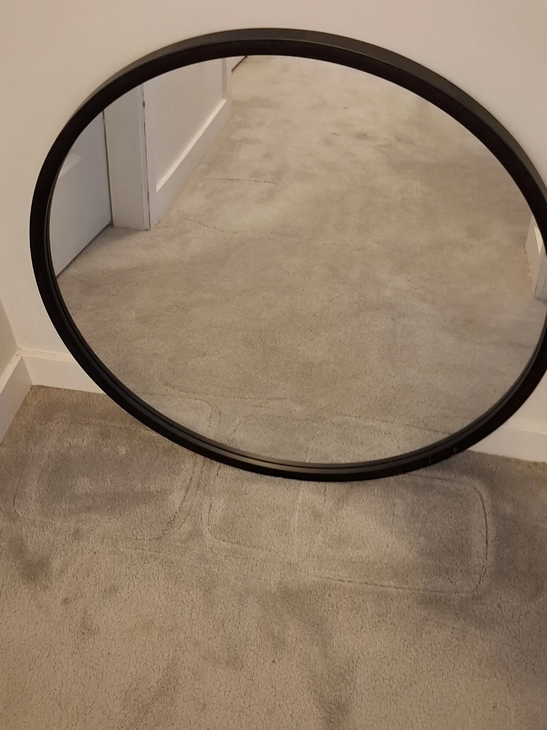 Round Wall Mirror with Black Frame - photo 2