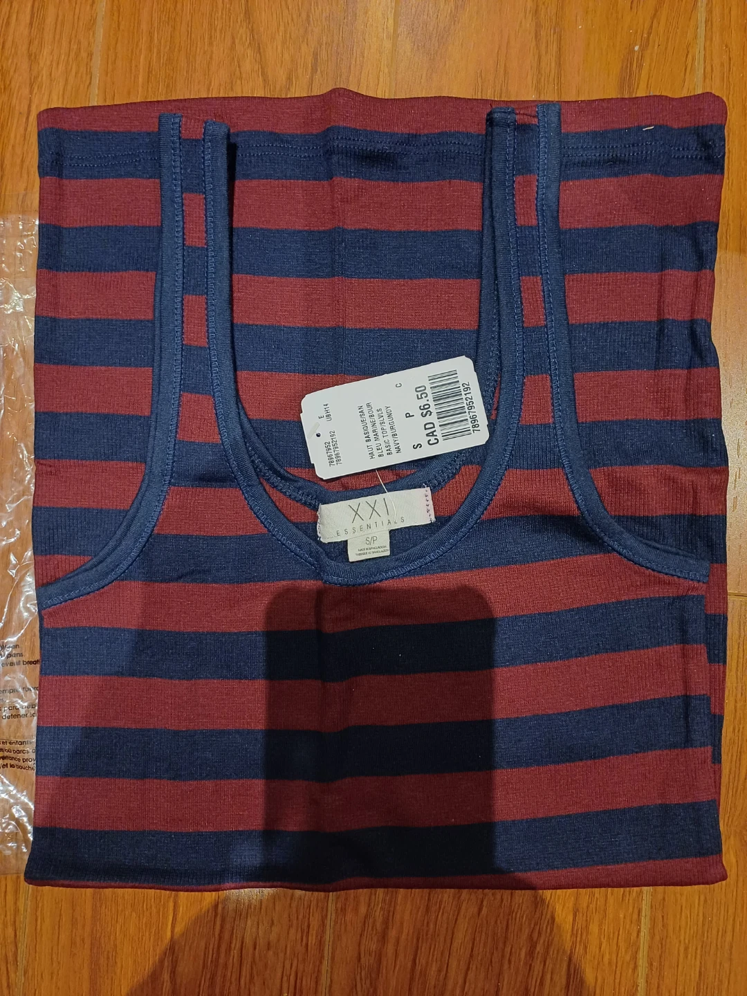 NEW FOREVER XXI Essentials Navy/Burgundy Striped Tank Top 🏆 - photo 3