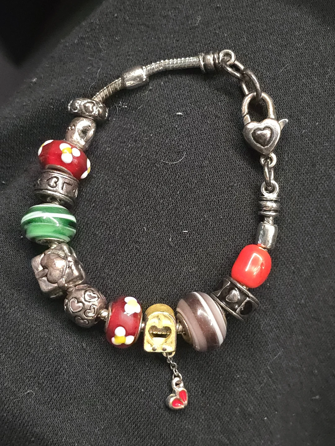 Charm Bracelet with Assorted Beads