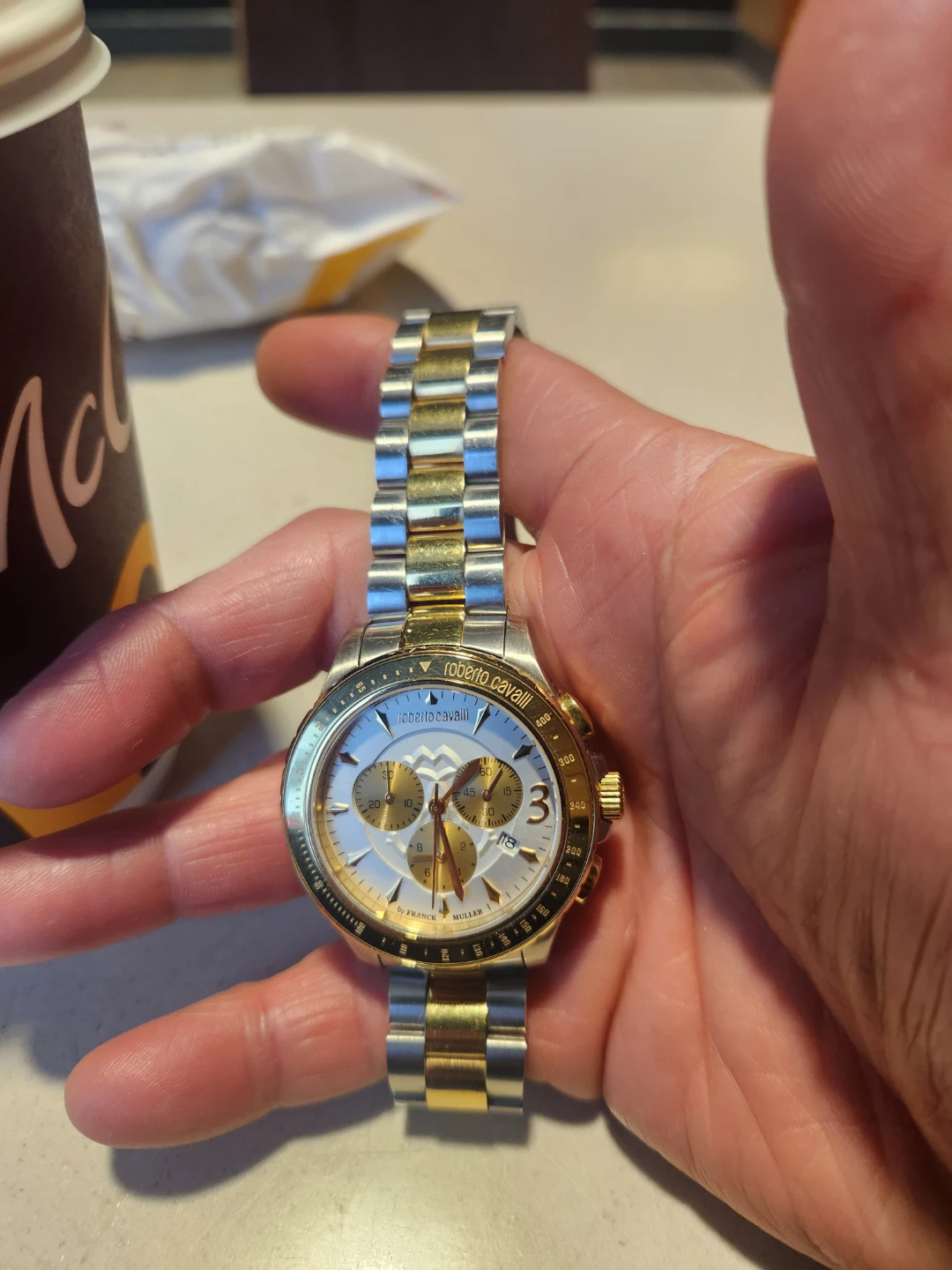 Roberto Cavalli Two-Tone Chronograph Watch - photo 4