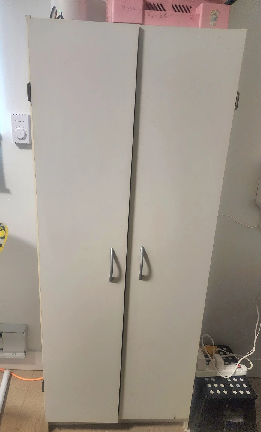 White Two-Door Storage Cabinet/ Kids Cabinet