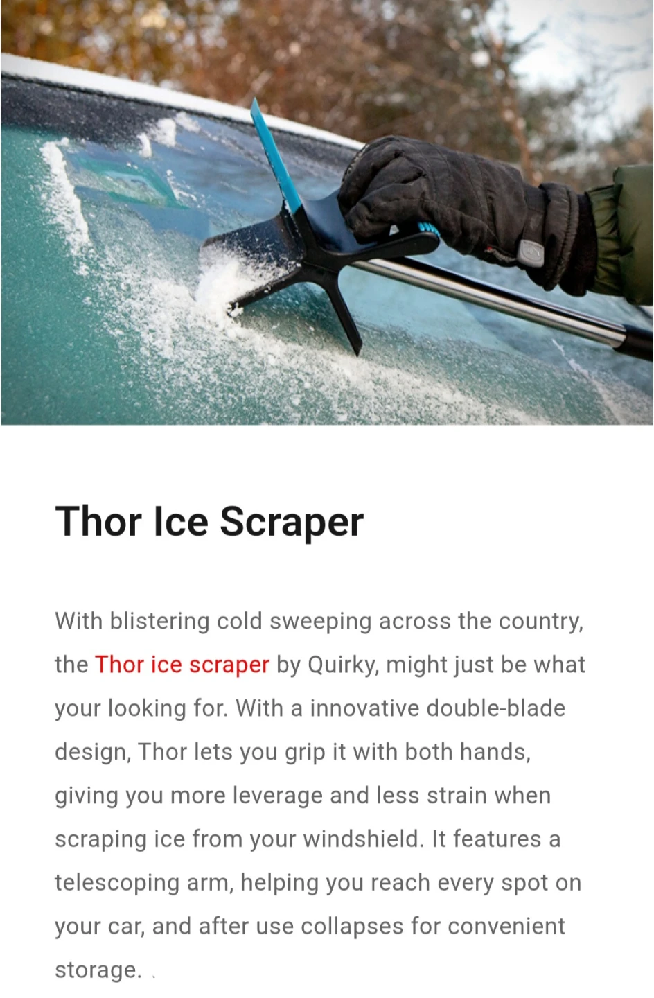 🏆THOR Ice Scraper NEW NEVER USED / READ DESCRIPTION 🏆 - photo 3