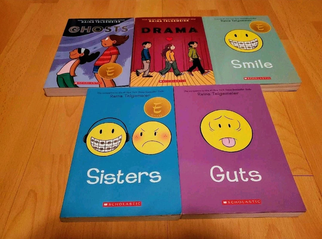 ($7 each) Raina Telgemeier Graphic Novel Books