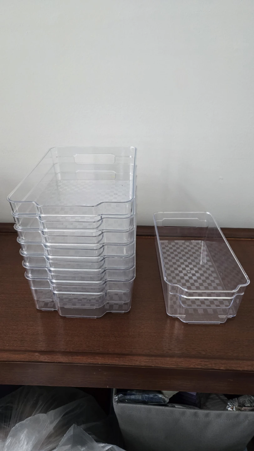 Clear Plastic Drawer Organizers - Set of 8