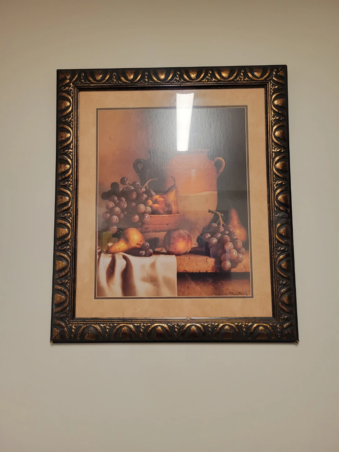 Framed Still Life Fruit Artwork