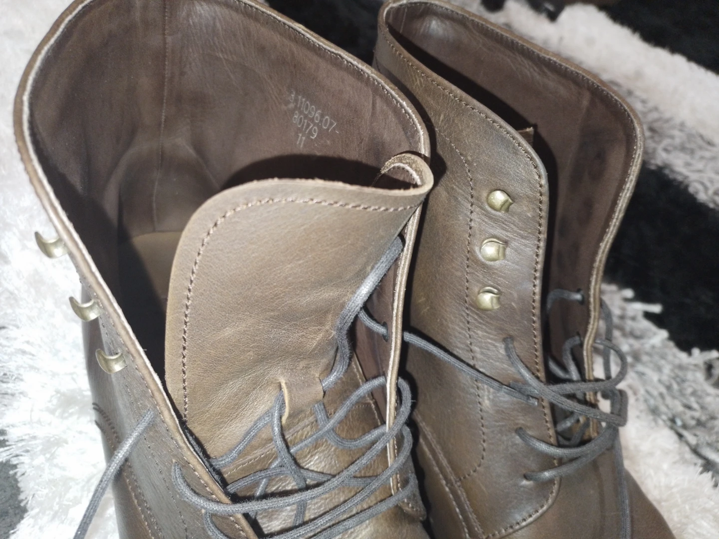 Carmina Leather Cap Toe Lace-Up Boots - photo 3