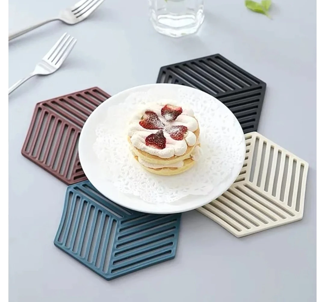 Set of 4 Geometric Hexagon Coasters - photo 4