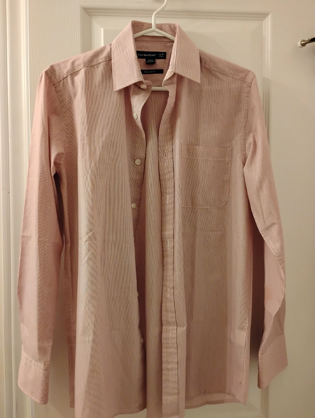 Cedar Wood State Men's Striped Dress Shirt - 14.5" 37CM