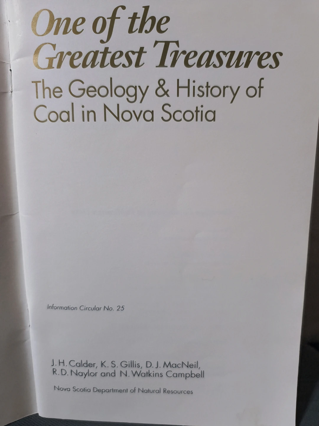 The Geology & History of Coal in Nova Scotia, 1993 - photo 2