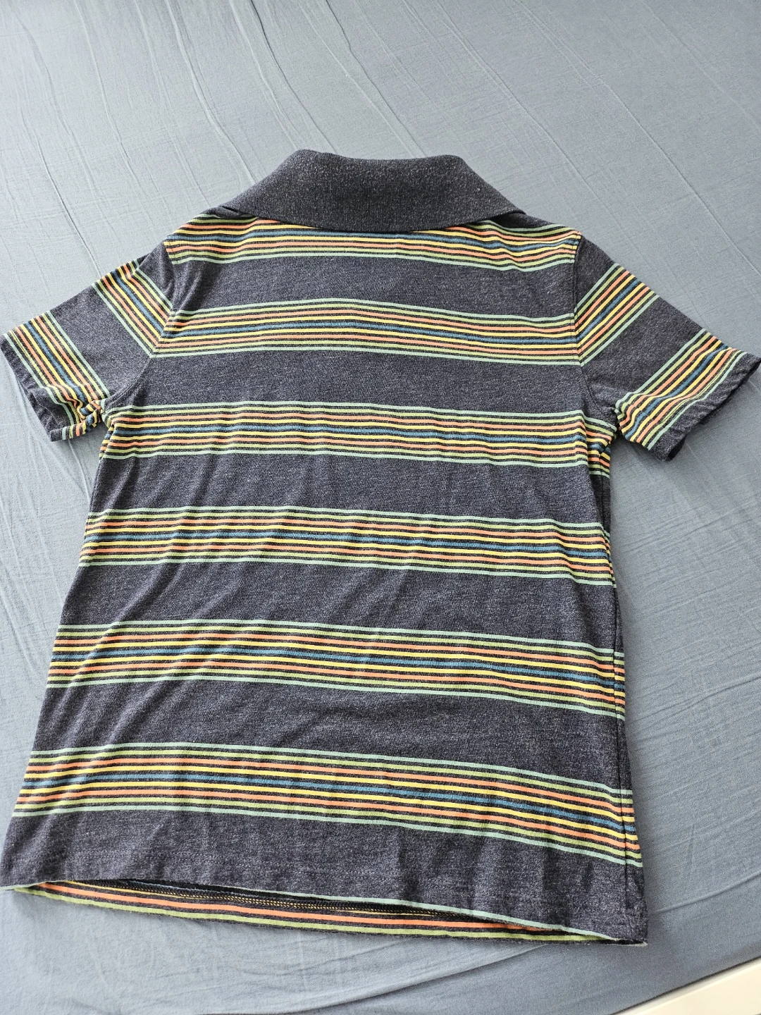 Cat & Jack Striped Polo Shirt Size M (8) 🏆 - photo 3