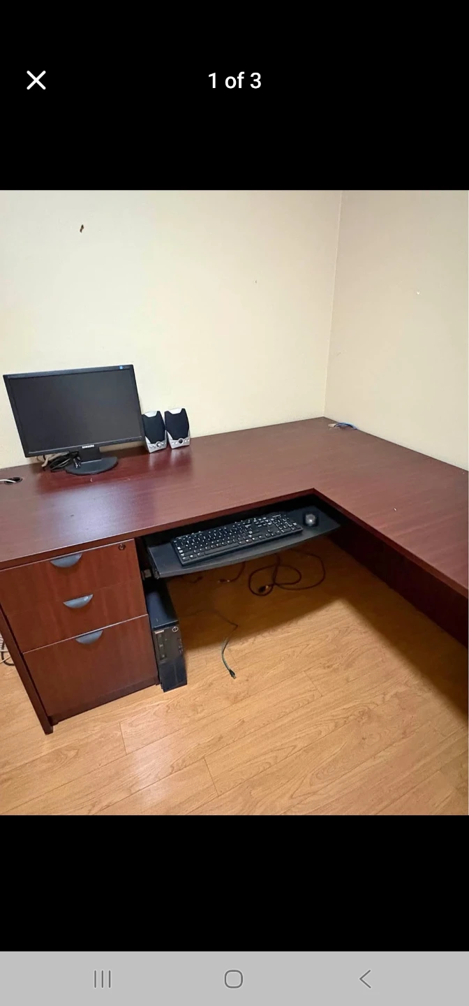 L-Shaped Office Desk - photo 3