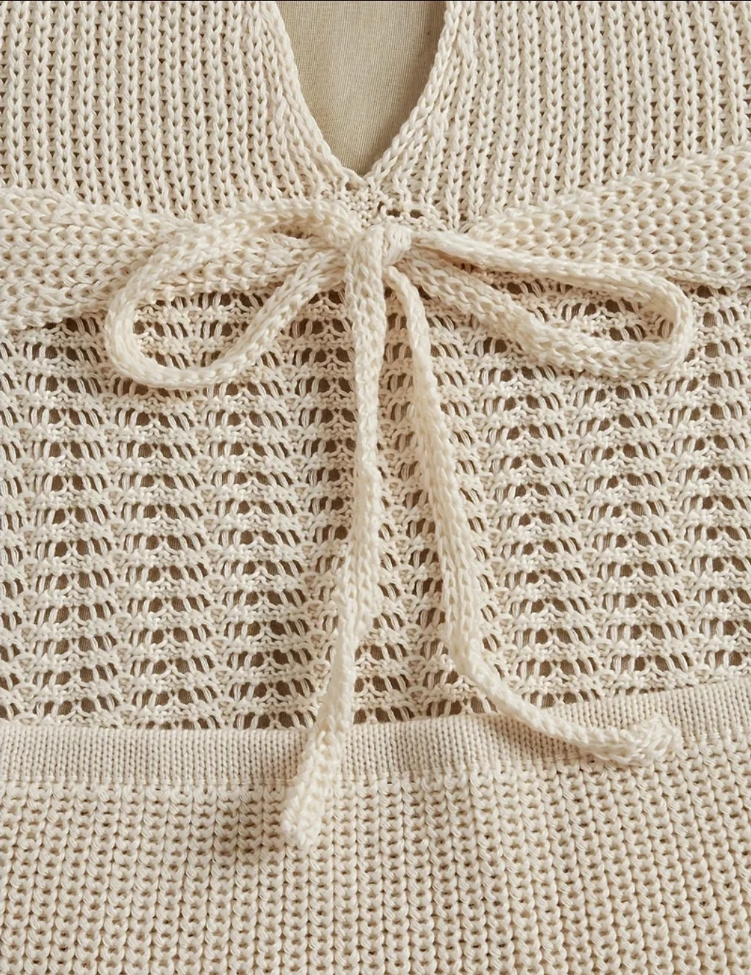 Cream Crochet Halter Neck Mini Dress - photo 5