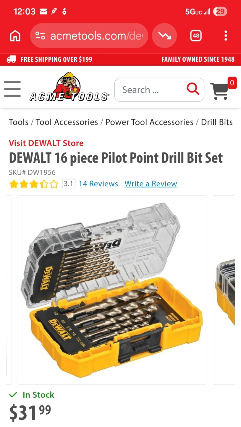 DeWalt Drill Kit w/ 2 NEW OEM Batteries + NEW Bit Set - photo 4