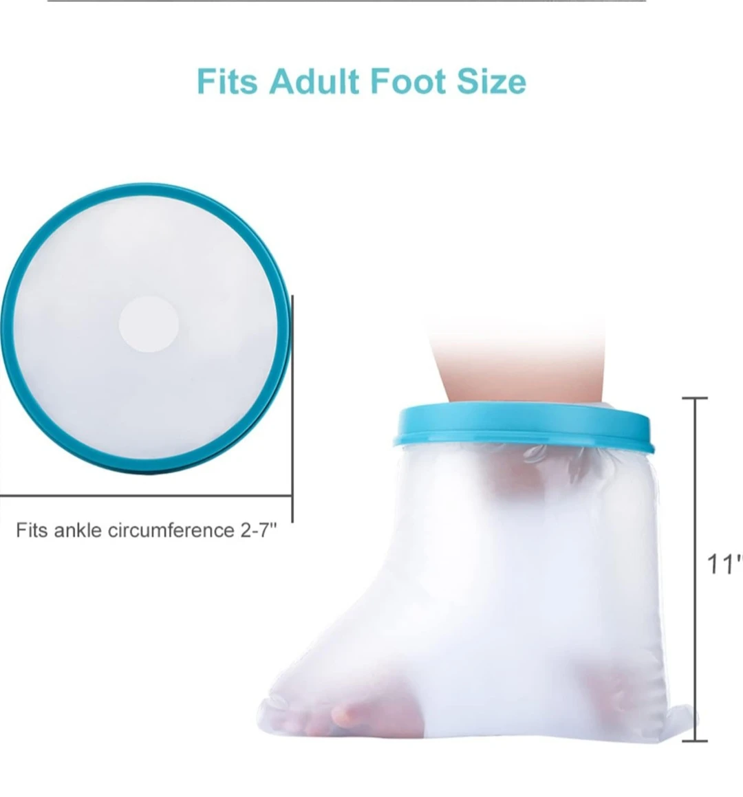 Foot Cast Cover for Adult Shower, Waterproof Seal Tight Cast - photo 2