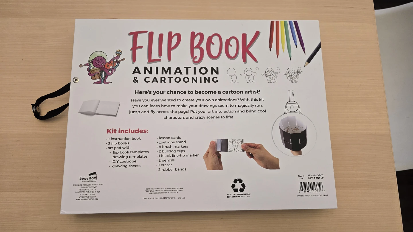 BNIB SpiceBox Flip Book Animation & Cartooning Art Pad Kit - photo 2