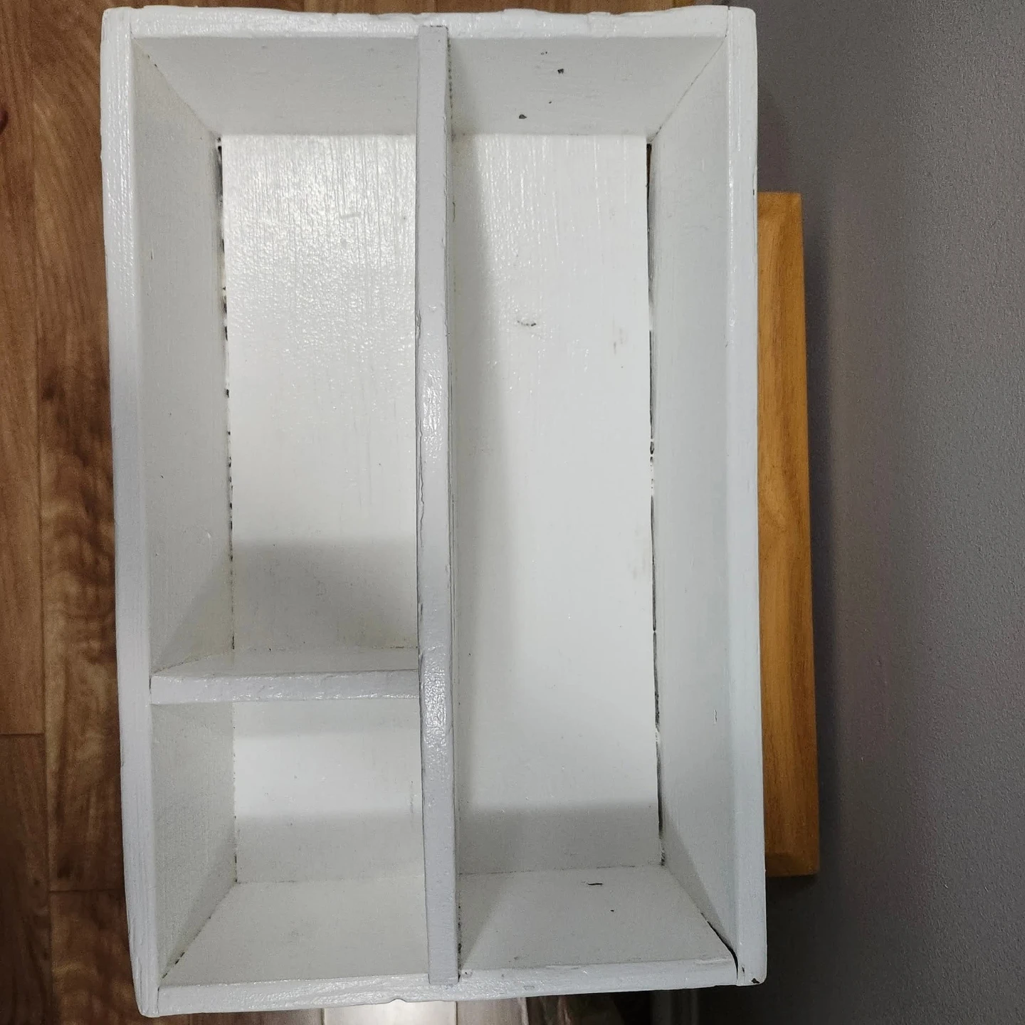 🏆Rustic Old Wood Tray painted White 🤍 - photo 3