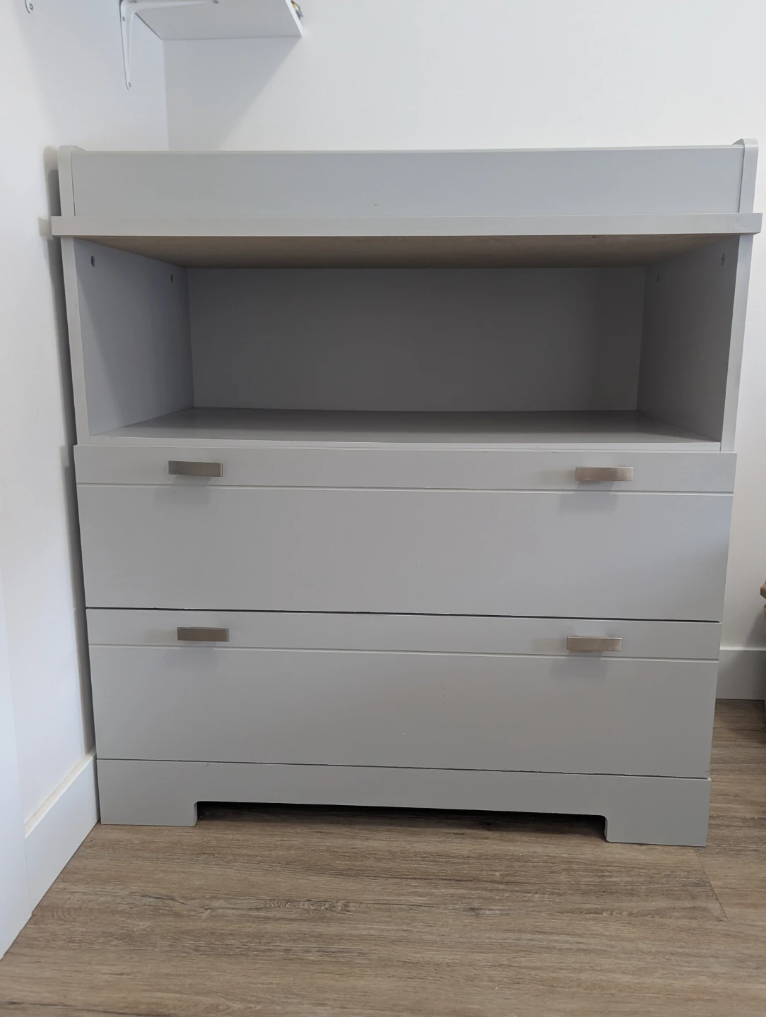 South Shore Reevo Changing Table with Storage - Gray
