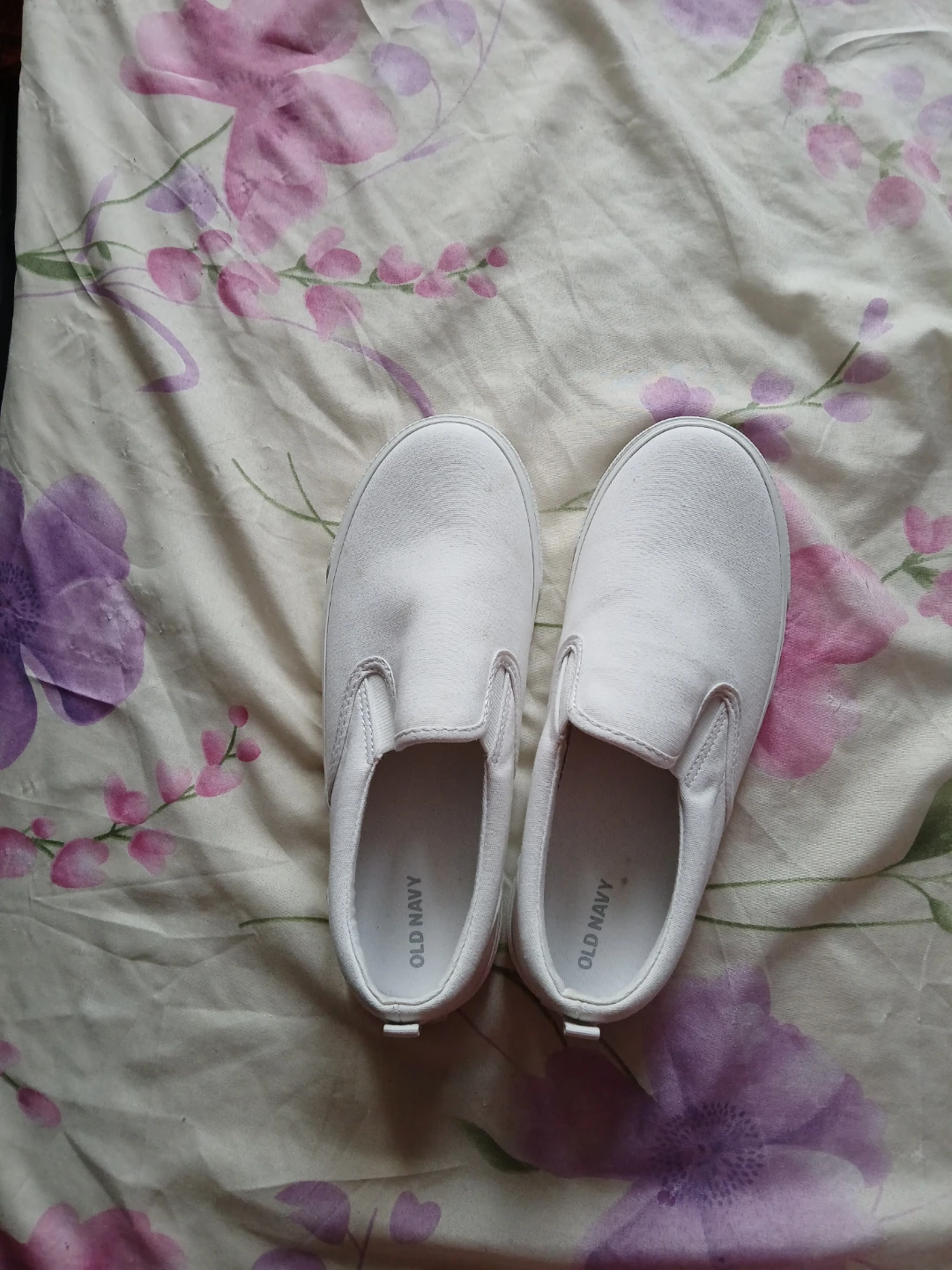 Old Navy White Slip-On Canvas Shoes