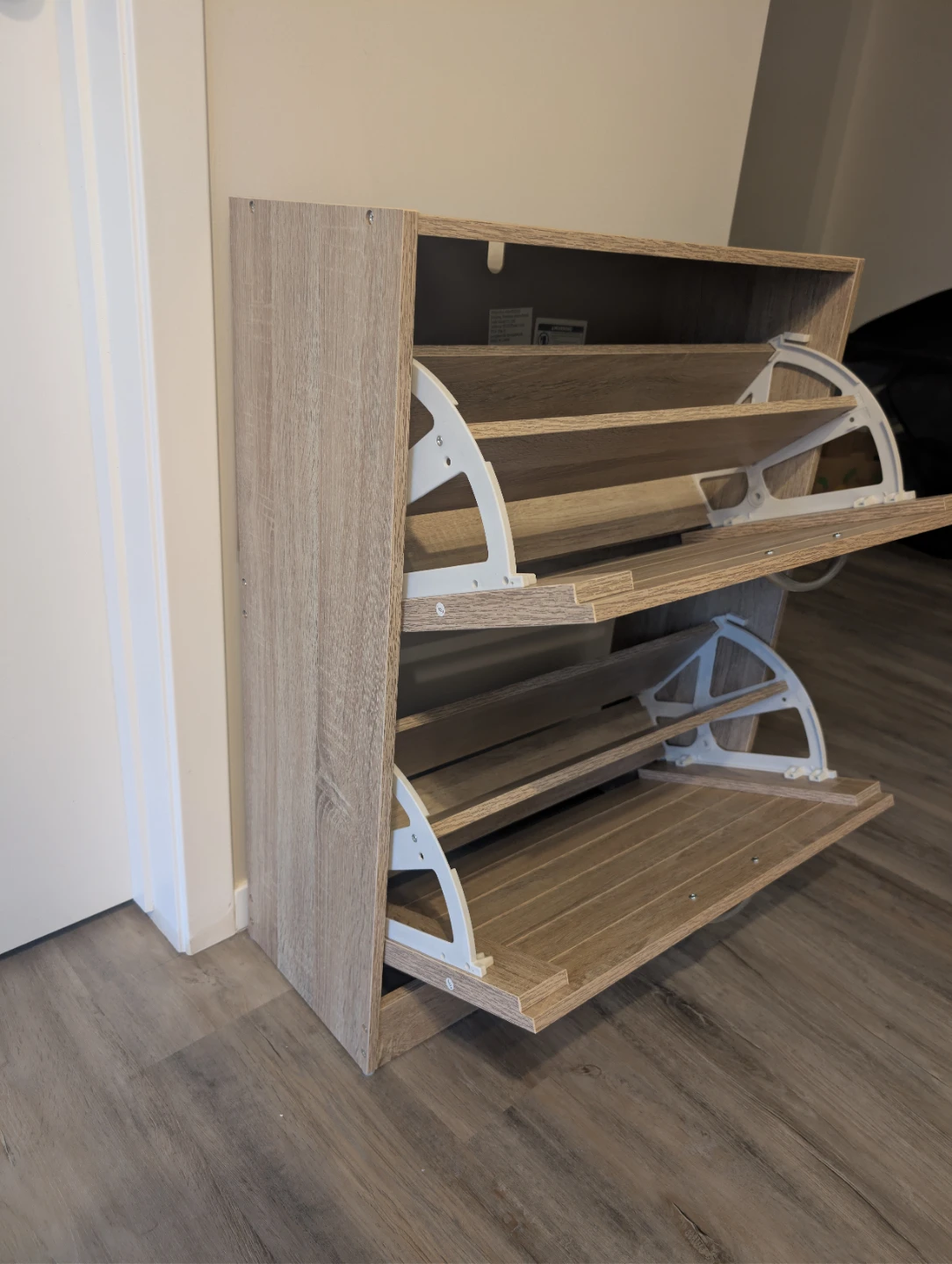 2-Tier Wooden Shoe Cabinet - photo 3