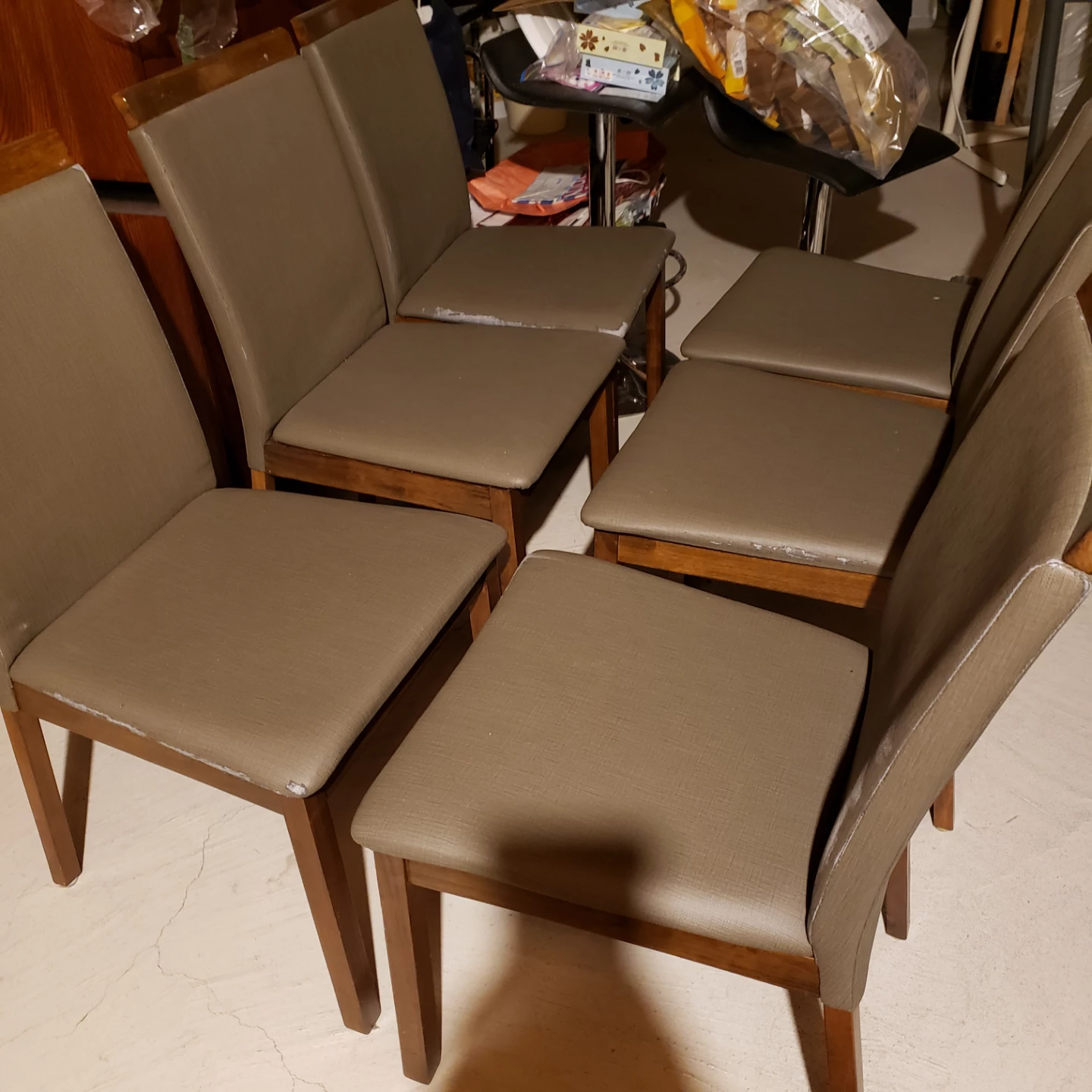 Modern wooden Dining Table with Chairs - photo 5