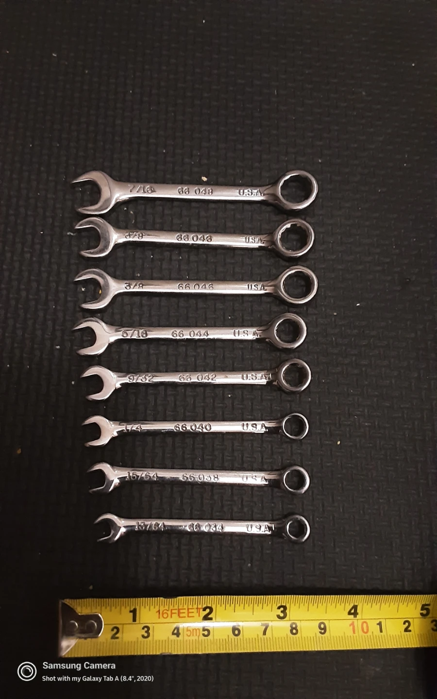 Set of 8 SAE Combination Wrenches , unique.