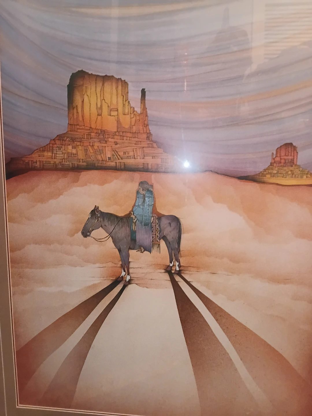 Framed Southwestern Art Print - Horse Rider - photo 2