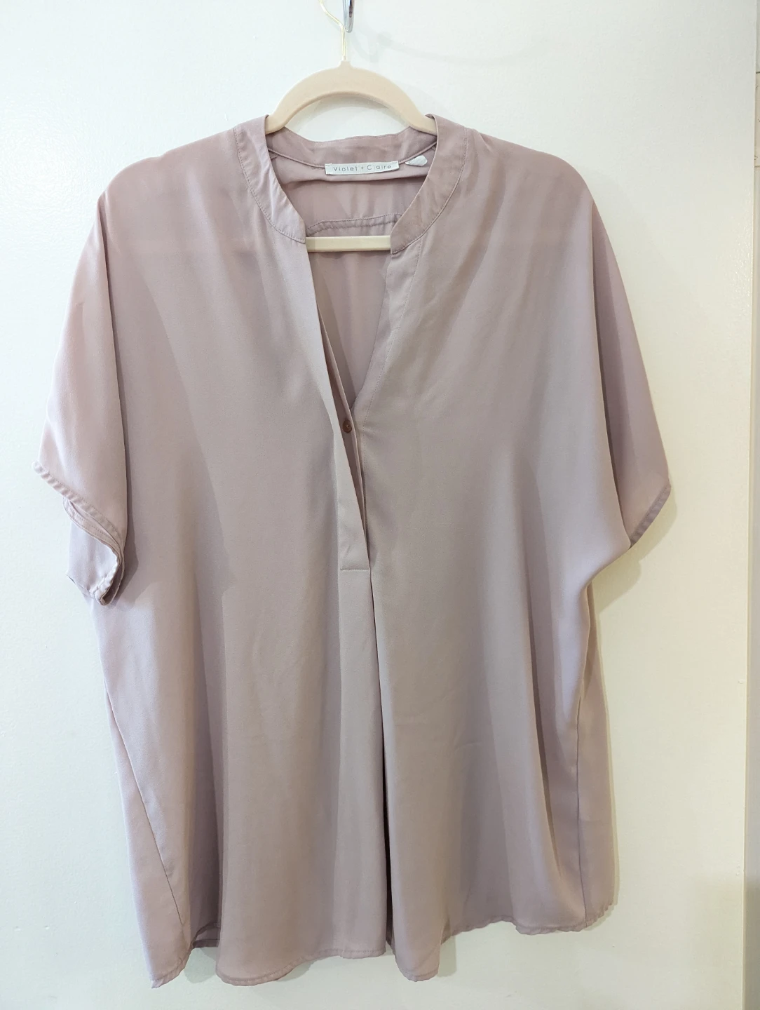 Violet + Claire Women's Blouse - Muted Rose