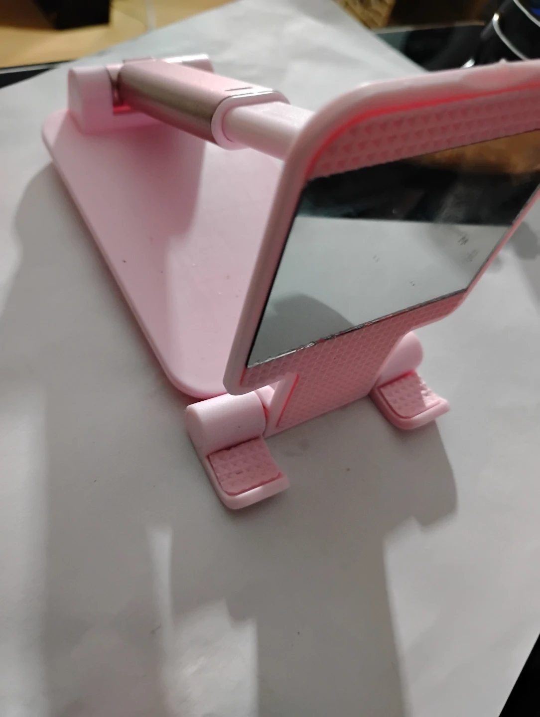 🧡🧡🧡Pink Adjustable Phone and Tablet Stand with Mirror - photo 4