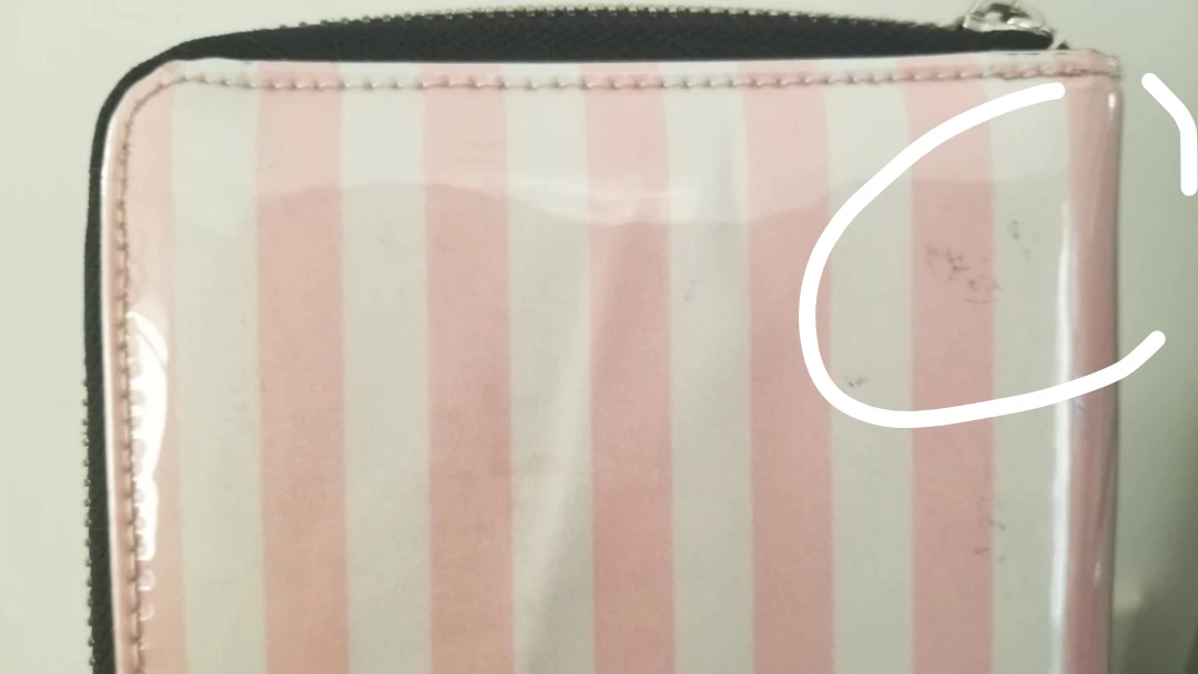 Victoria's Secret Pink Stripe Wallet and Murval Pink Bag - photo 4