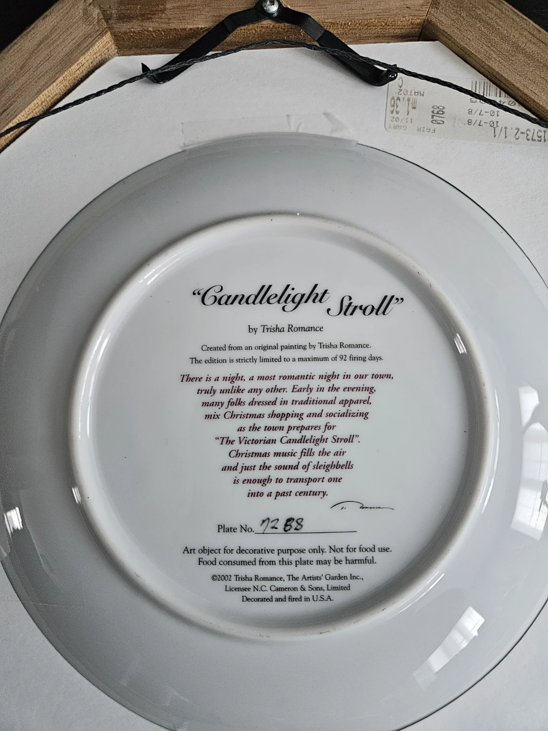 Trisha Romance Framed Collectible Plates - photo 3