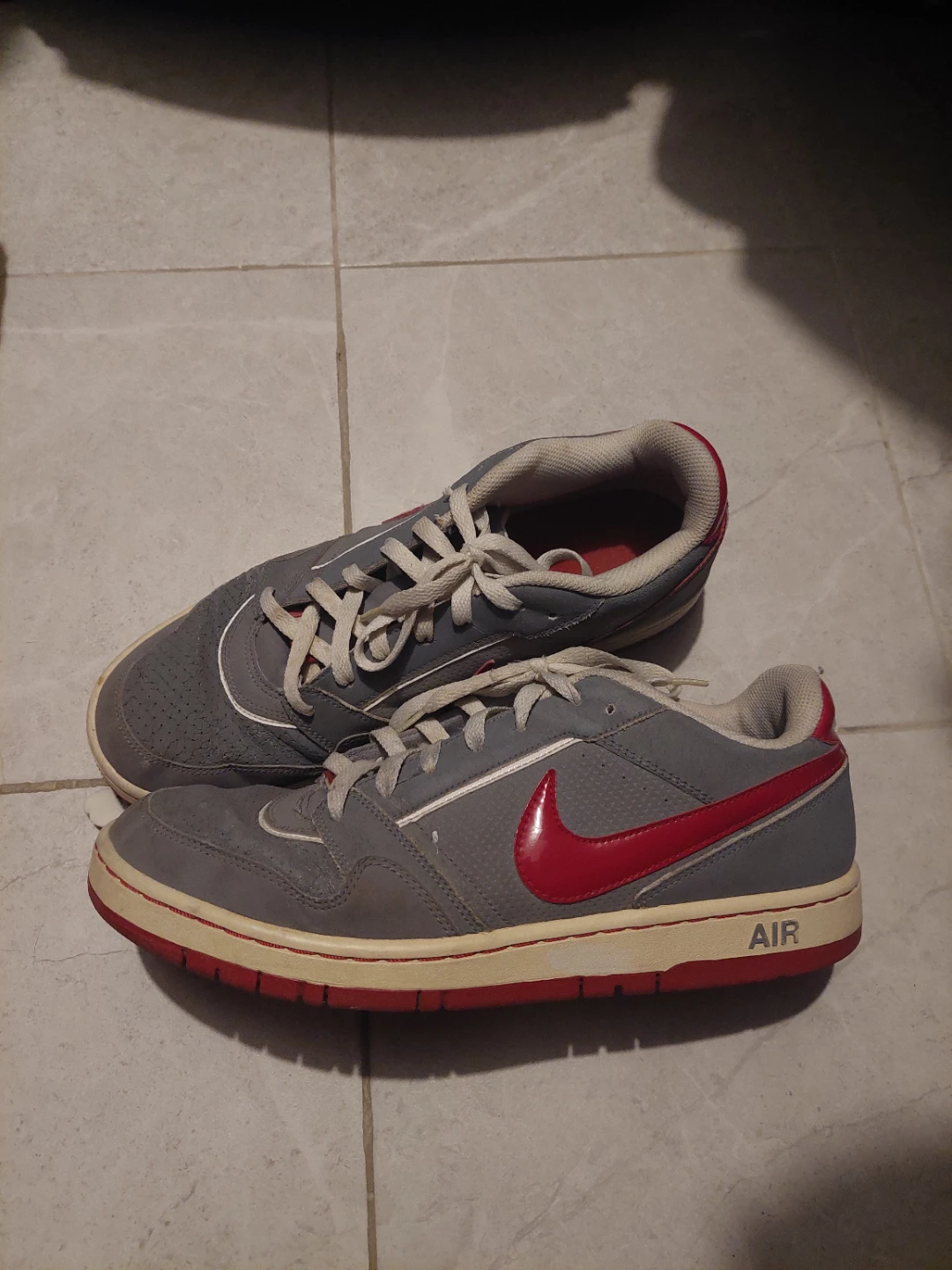 Nike Air Grey and Red Sneakers